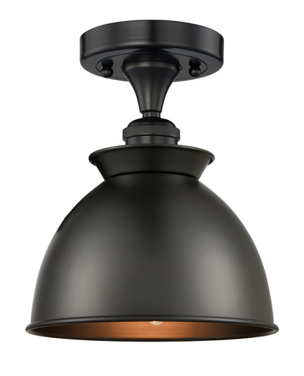 Edison One Light Semi-Flush Mount in Matte Black (405|616-1F-BK-M14-BK)