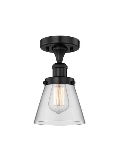 Edison One Light Semi-Flush Mount in Matte Black (405|616-1F-BK-G62)