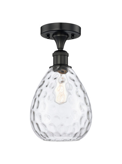 Edison One Light Semi-Flush Mount in Matte Black (405|616-1F-BK-G372)