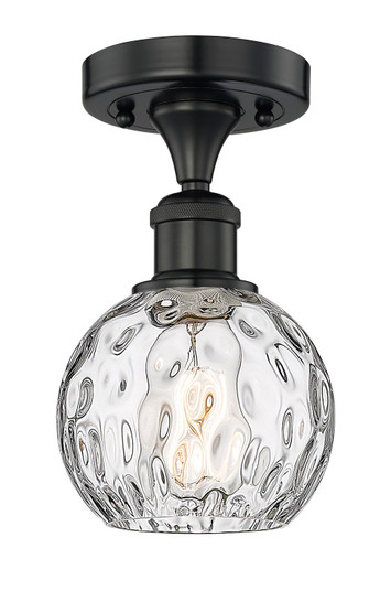 Edison One Light Semi-Flush Mount in Matte Black (405|616-1F-BK-G1215-6)