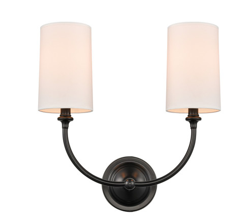 Giselle Two Light Wall Sconce in Matte Black (405|372-2W-BK-S1)