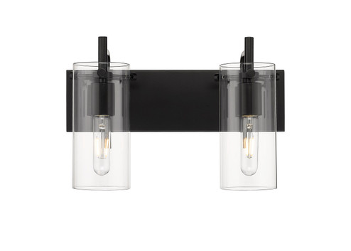 Auralume Two Light Bath Vanity in Matte Black (405|352-2W-BK-CL)