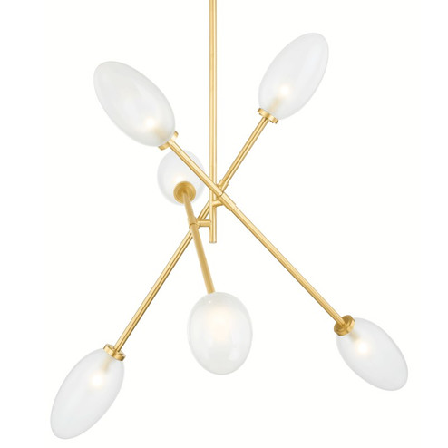 Alberton Six Light Chandelier in Aged Brass (70|5052-AGB)