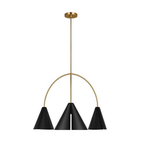 Cambre LED Chandelier in Midnight Black and Burnished Brass (454|KC1113MBKBBS-L1)