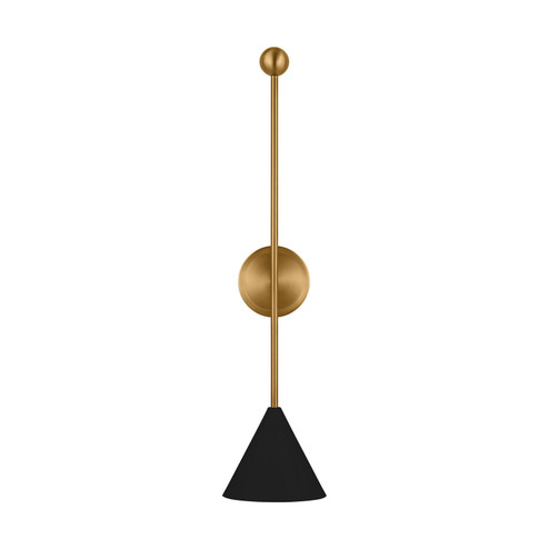 Cosmo One Light Bath Fixture in Midnight Black and Burnished Brass (454|AEW1041MBKBBS)