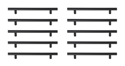 Quinn Bar Pull Multipack (set of 10) in Matte Black (173|PL400-6-MB-10PK)