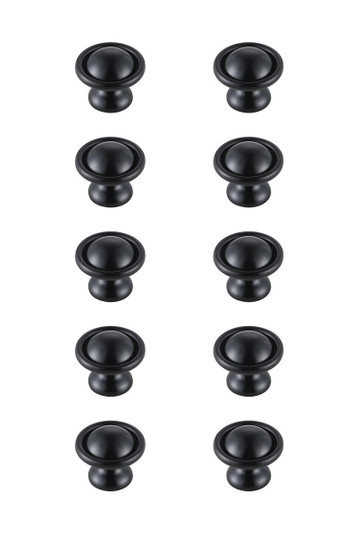 Kadea Knob Multipack (Set of 10) in Matte Black (173|KB2008-MB-10PK)