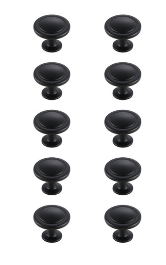 Logyn Knob Multipack (Set of 10) in Matte Black (173|KB2005-MB-10PK)