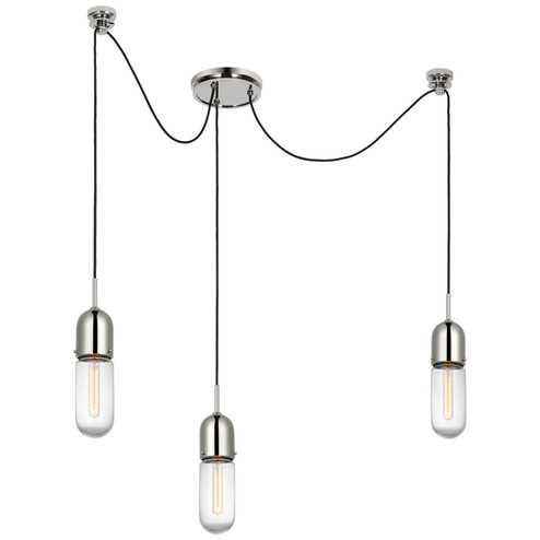 Junio LED Pendant in Polished Nickel (268|TOB 5645PN-CG-3)