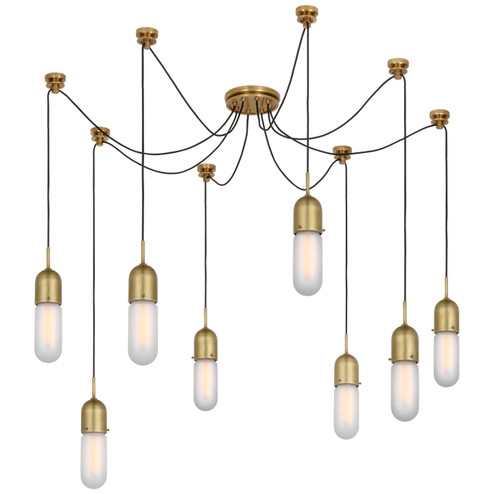 Junio LED Pendant in Hand-Rubbed Antique Brass (268|TOB 5645HAB-FG-8)