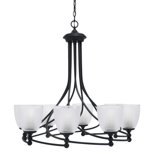 Capri Eight Light Chandelier in Matte Black (200|908-MB-500)