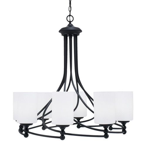 Capri Eight Light Chandelier in Matte Black (200|908-MB-310)