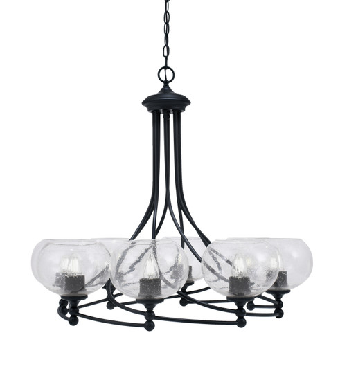 Capri Eight Light Chandelier in Matte Black (200|908-MB-202)