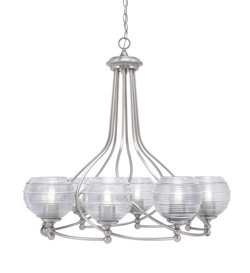 Capri Eight Light Chandelier in Brushed Nickel (200|908-BN-5110)