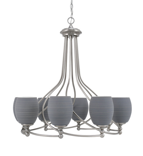 Capri Eight Light Chandelier in Brushed Nickel (200|908-BN-4022)