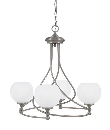 Capri Four Light Chandelier in Brushed Nickel (200|904-BN-4101)