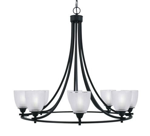Paramount Eight Light Chandelier in Matte Black (200|3408-MB-500)