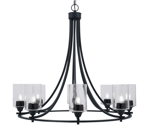 Paramount Eight Light Chandelier in Matte Black (200|3408-MB-300)