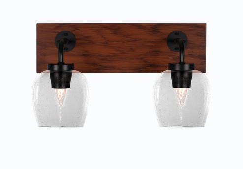 Oxbridge Two Light Bathroom Lighting in Matte Black & Painted Wood-look (200|1772-MBWG-4810)