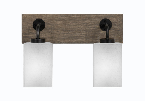 Oxbridge Two Light Bathroom Lighting in Matte Black & Painted Distressed Wood-look (200|1772-MBDW-531)