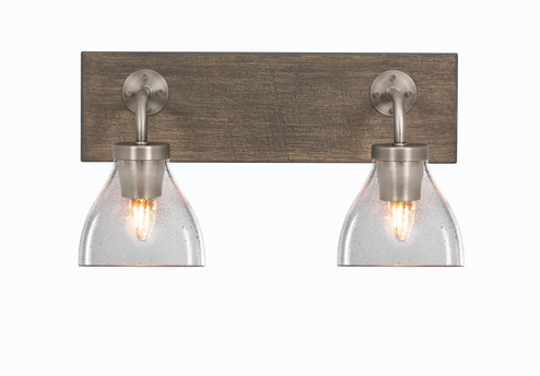 Oxbridge Two Light Bathroom Lighting in Graphite & Painted Distressed Wood-look (200|1772-GPDW-4760)