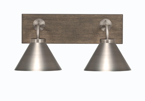 Oxbridge Two Light Bathroom Lighting in Graphite & Painted Distressed Wood-look (200|1772-GPDW-421-GP)