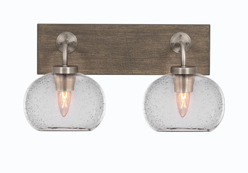 Oxbridge Two Light Bathroom Lighting in Graphite & Painted Distressed Wood-look (200|1772-GPDW-202)