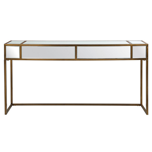 Reflect Console Table in Brushed Aged Gold (52|25286)