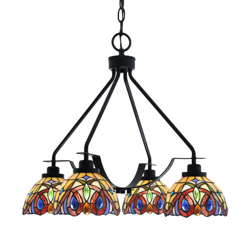Odyssey Three Light Chandelier in Matte Black (200|2604-MB-9445)