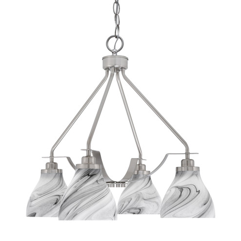 Odyssey Four Light Chandelier in Brushed Nickel (200|2604-BN-4769)