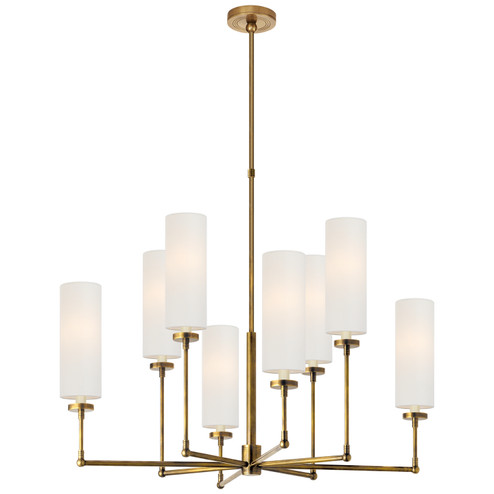 Ziyi Eight Light Chandelier in Hand-Rubbed Antique Brass (268|TOB 5016HAB-L)