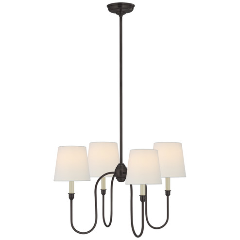 Vendome Four Light Chandelier in Bronze (268|TOB 5007BZ-L)