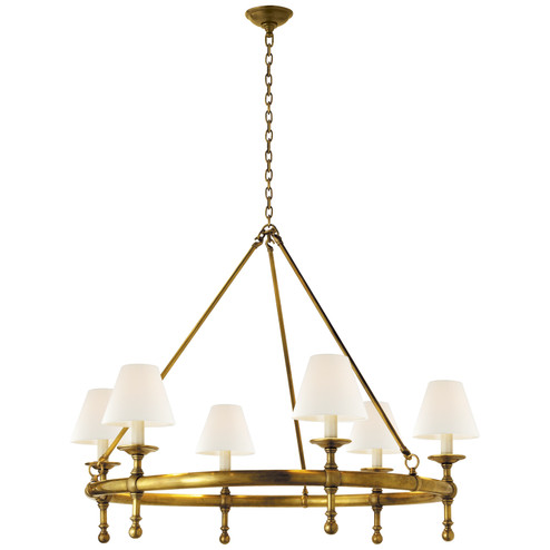 Classic Six Light Chandelier in Hand-Rubbed Antique Brass (268|SL 5812HAB-L)