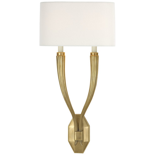 Ruhlmann Two Light Wall Sconce in Antique-Burnished Brass (268|CHD 2461AB-L)