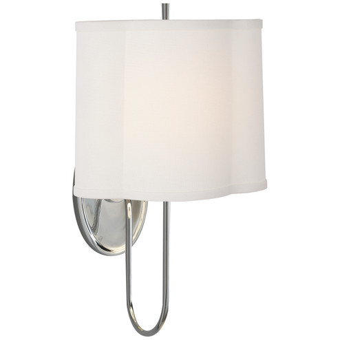 Simple Scallop One Light Wall Sconce in Soft Silver (268|BBL 2017SS-L)