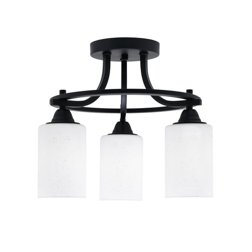 Paramount Three Light Semi-Flush Mount in Matte Black (200|3417-MB-310)