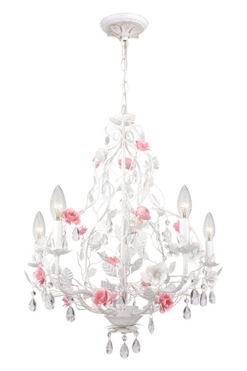 Lola Five Light Chandelier in Wet White (60|4856-WW)