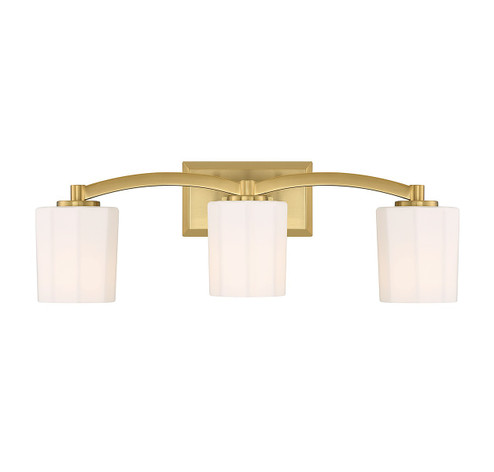 Whitney Three Light Bathroom Vanity in Warm Brass (51|8-7710-3-322)