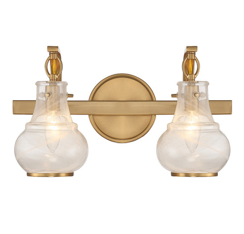 Adams Two Light Bathroom Vanity in Warm Brass (51|8-4417-2-322)