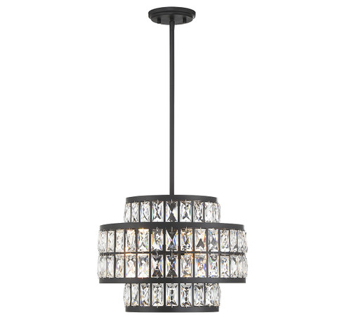 Renzo Three Light Pendant in Matte Black (51|7-9044-3-89)