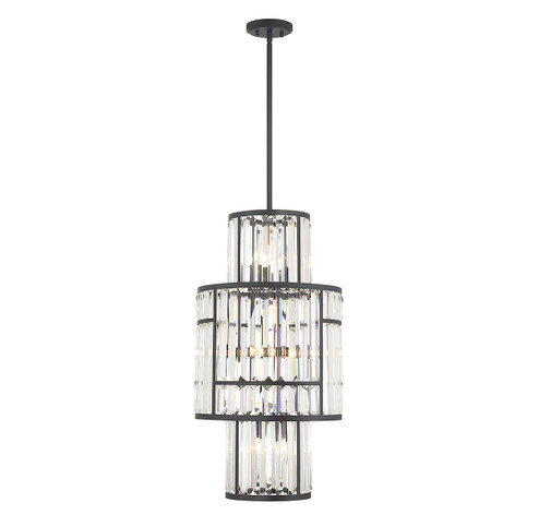 Rohe Eight Light Pendant in Matte Black (51|3-2226-8-89)