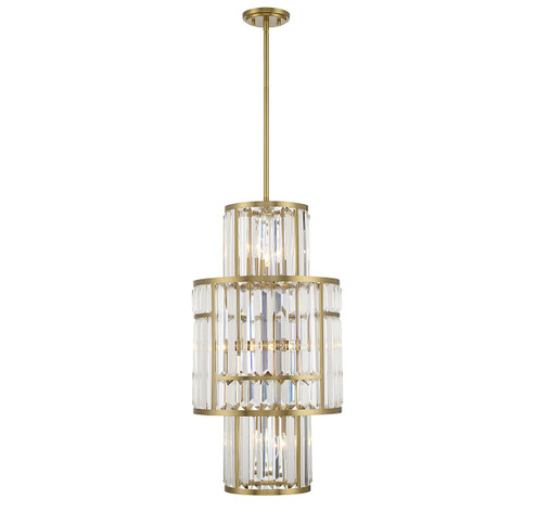 Rohe Eight Light Pendant in Warm Brass (51|3-2226-8-322)