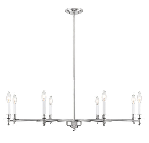 Jasmine Eight Light Chandelier in Polished Nickel (51|1-4412-8-109)