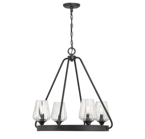 Carlton Eight Light Chandelier in Matte Black (51|1-3394-8-89)