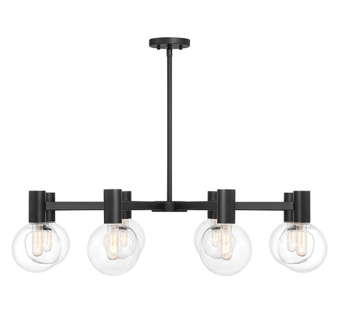 Wright Eight Light Chandelier in Matte Black (51|1-3074-8-89)