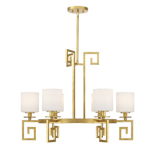 Quatrain Six Light Chandelier in True Gold (51|1-2304-6-260)