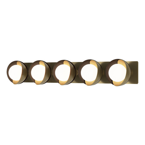 Brooklyn Five Light Bath Sconce in Modern Brass (39|201379-SKT-86-14-GG0711)