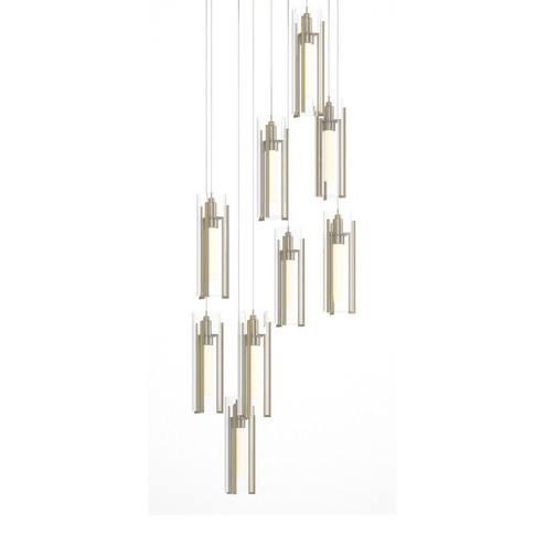 Exos Glass LED Pendant in Modern Brass (39|131104-SKT-LONG-86-ZM0065)