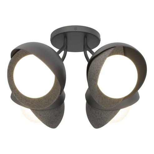 Brooklyn Four Light Semi-Flush Mount in Black (39|121376-SKT-10-20-GG0711)