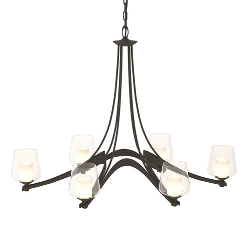 Ribbon Six Light Chandelier in Dark Smoke (39|104116-SKT-07-ZU0291)